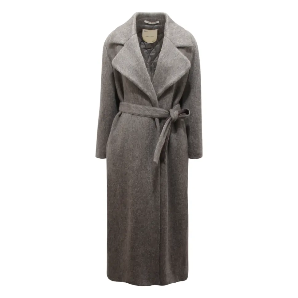 Abrigo Acolchado Mezcla de Mohair