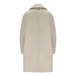 Abrigo Miranda de Algodón Beige con Cuello en V