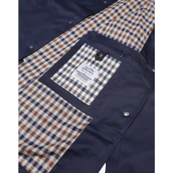 Abrigo Trench Azul Hombre