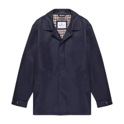Abrigo Trench Azul Hombre