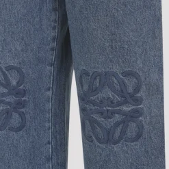 Anagram Baggy Mid Blue Jeans de Algodón