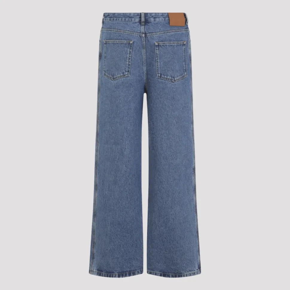 Anagram Baggy Mid Blue Jeans de Algodón