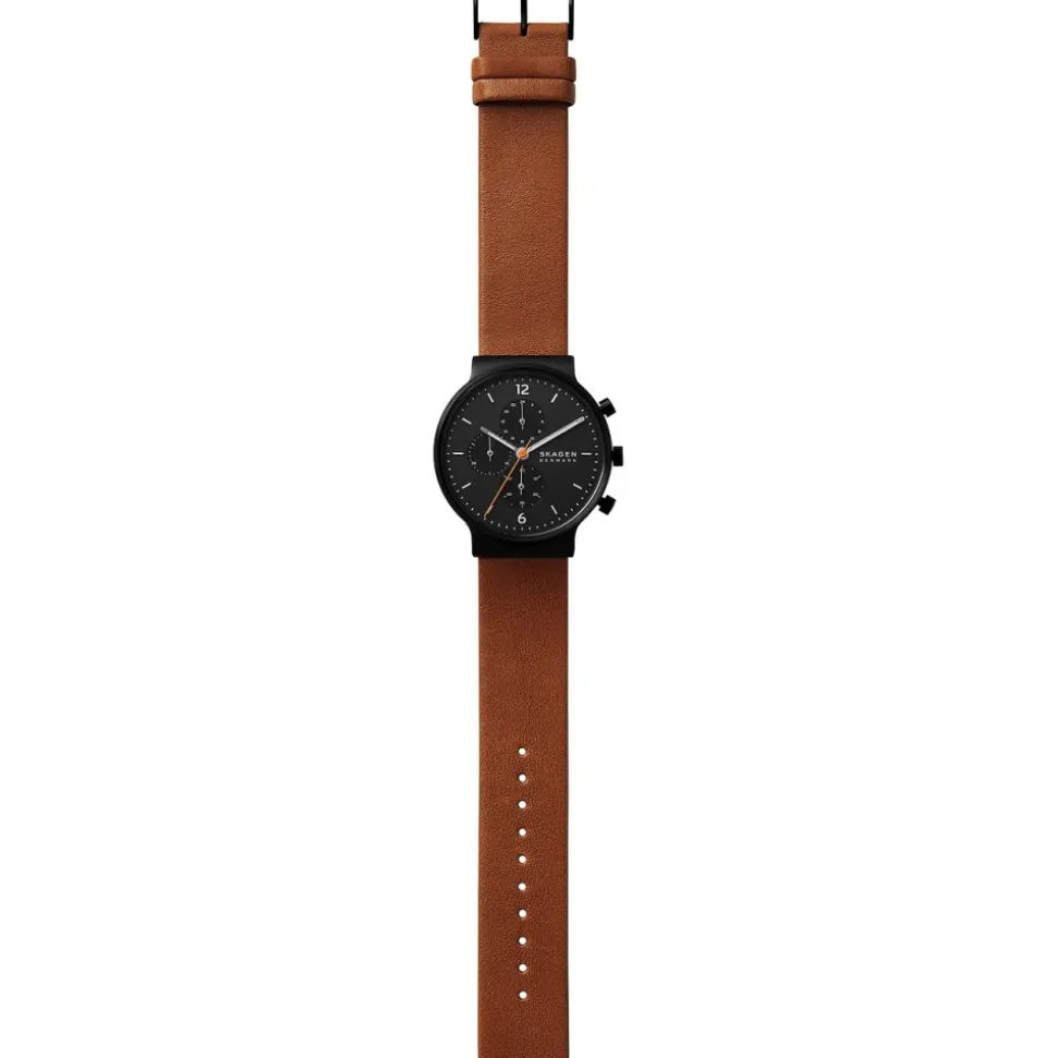 Ancher Cronógrafo Reloj de Cuero
