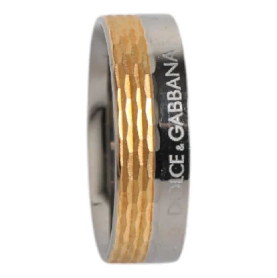 Anillo Bicolor Texturizado