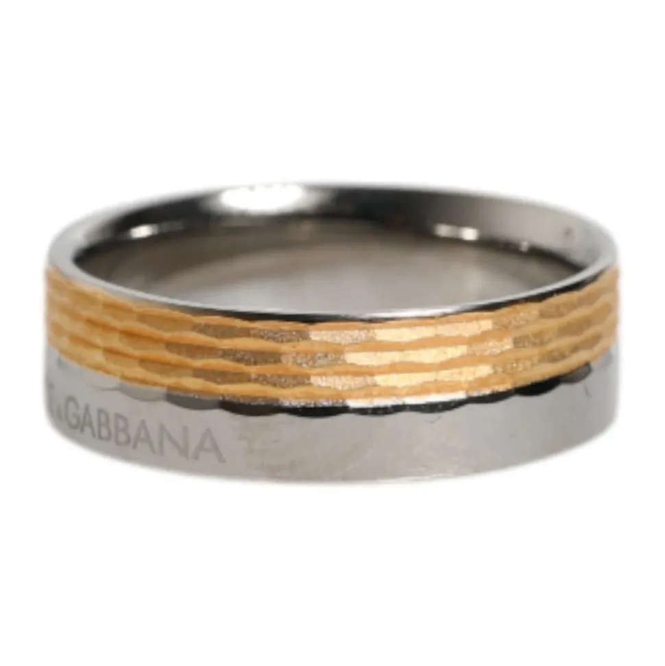 Anillo Bicolor Texturizado