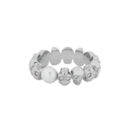 Anillo de Calavera y Perla