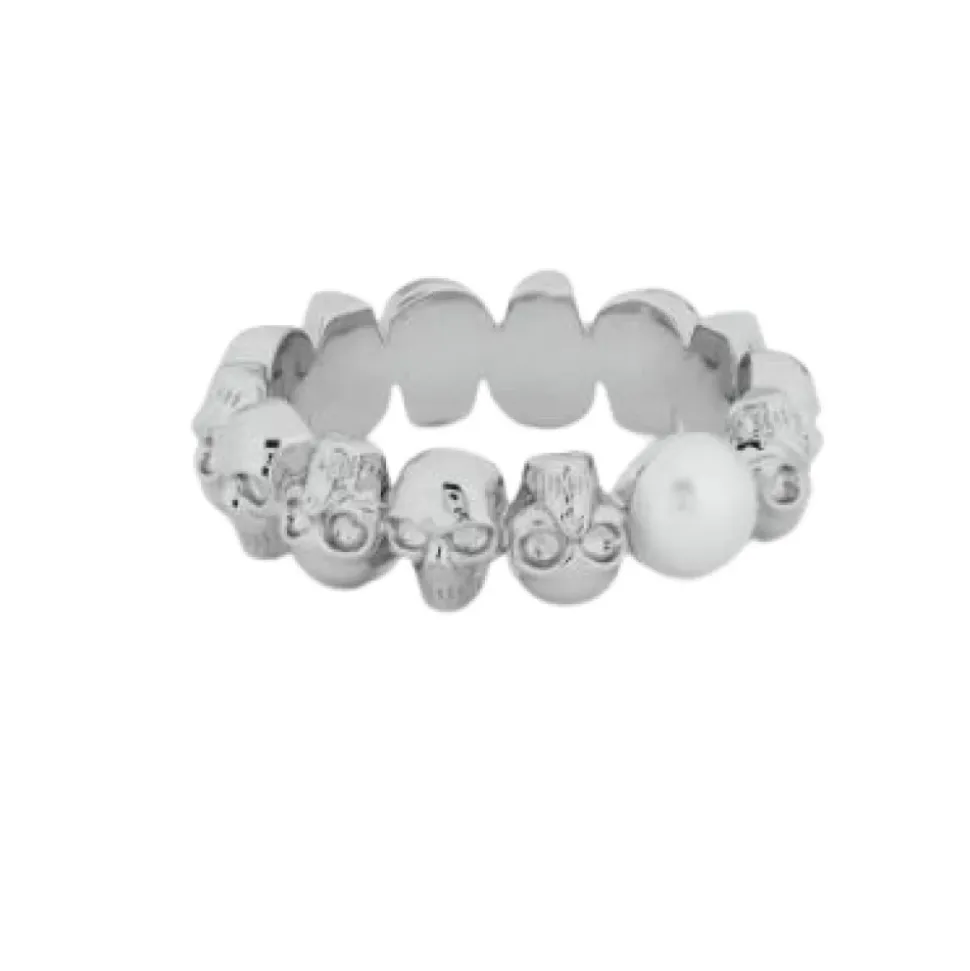 Anillo de Calavera y Perla