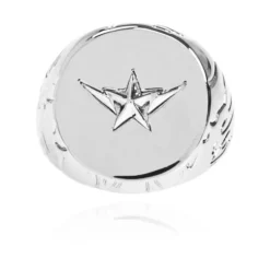 Anillo grabado con estrella