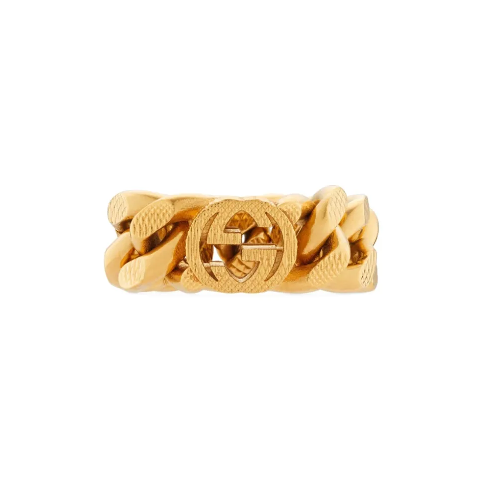Anillo Interlocking G Gourmette Chain