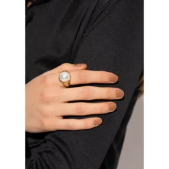 Anillo sello de perla
