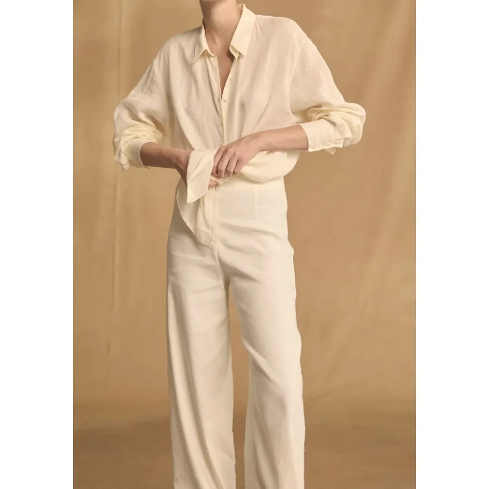 Asa, pantalon marfil-