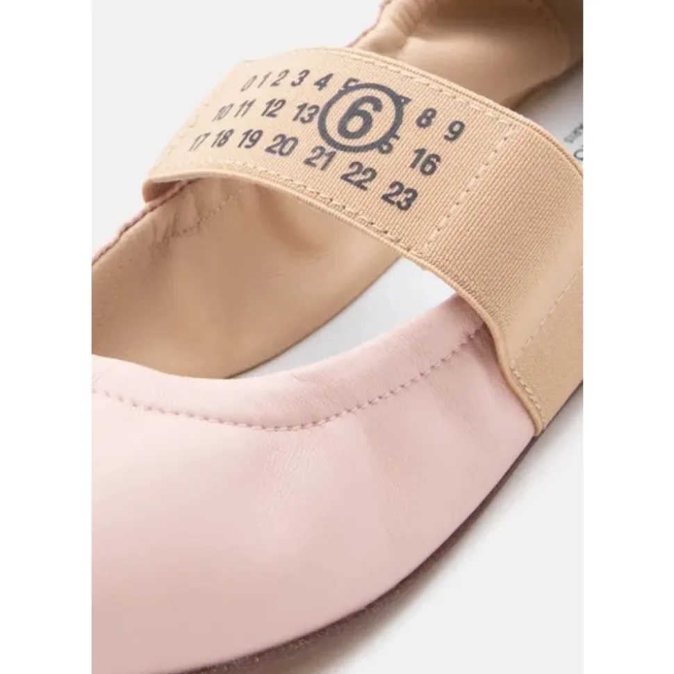 Bailarinas con logo y tira elástica con logo numérico