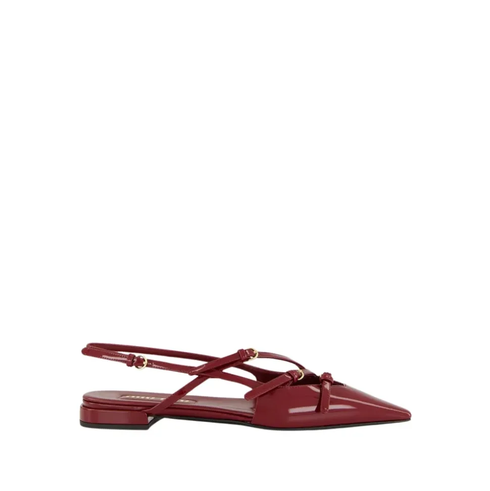 Bailarinas slingback de charol con hebillas