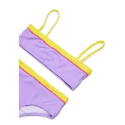 Bikini de nailon con ribetes de bloques de color