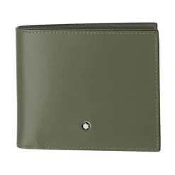 Billetera de cuero brillante con 8 compartimentos