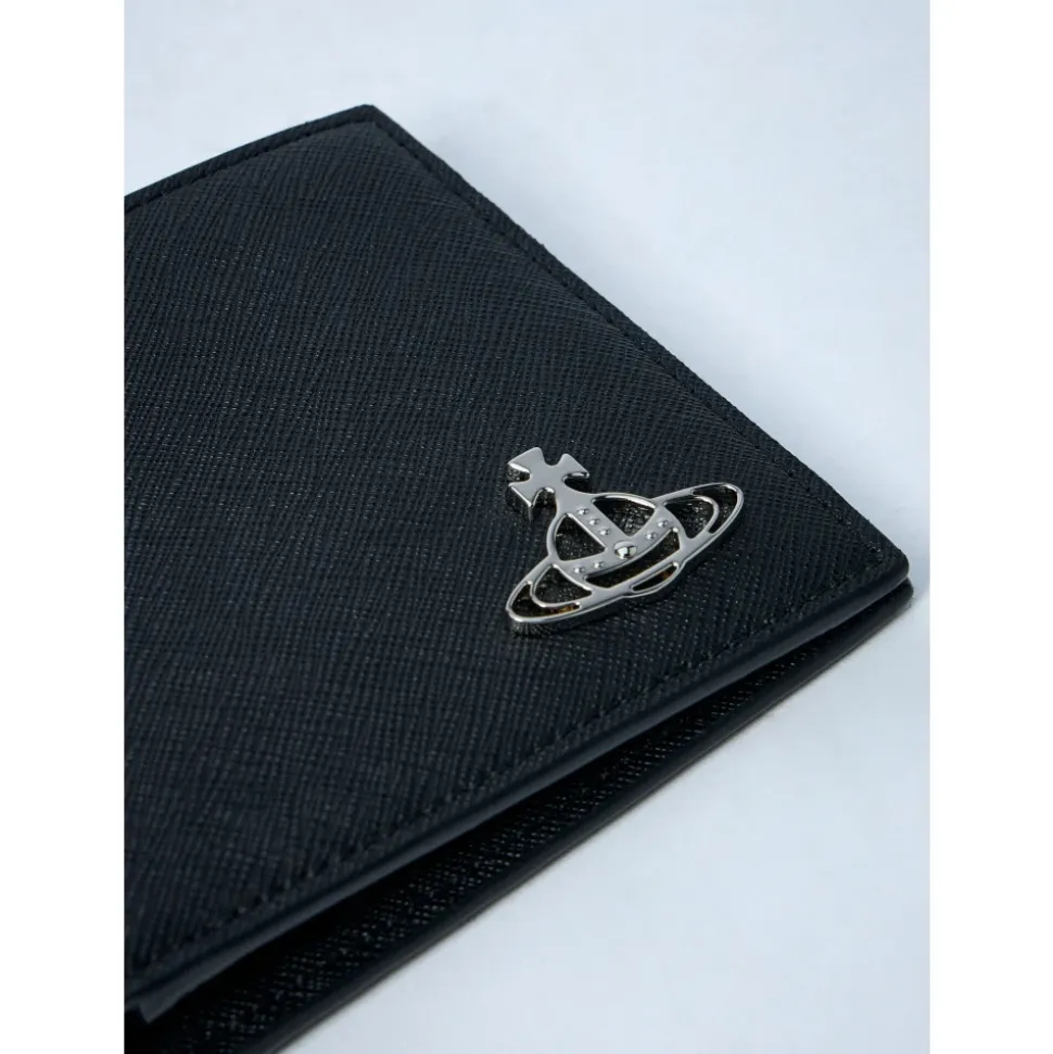 Billetera de Cuero con Motivo de Logo
