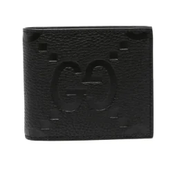 Billetera de Cuero Granulado con Logo en Relieve