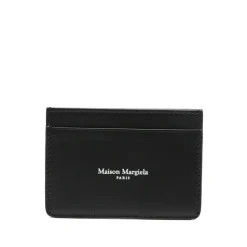 Billetera de Piel de Oveja Negra con Ranuras para Tarjetas
