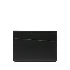 Billetera de Piel de Oveja Negra con Ranuras para Tarjetas