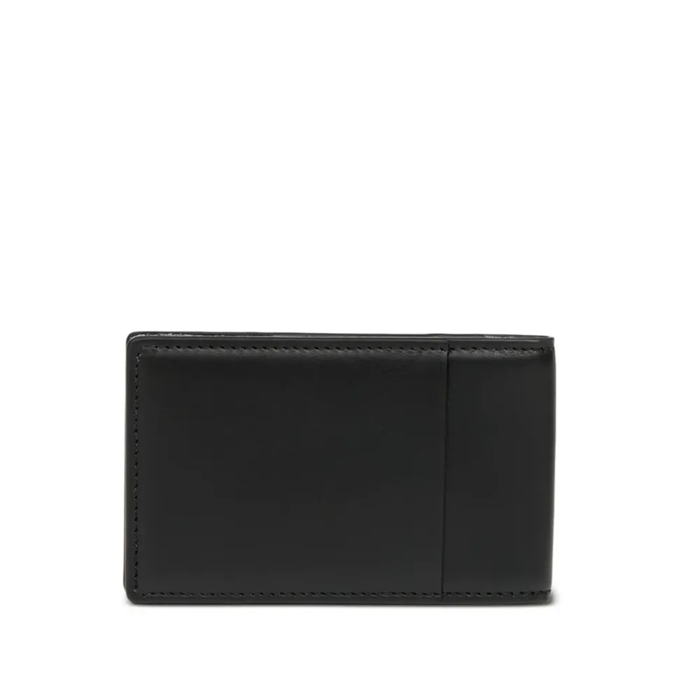 Billetera Negra con Logo Delantero