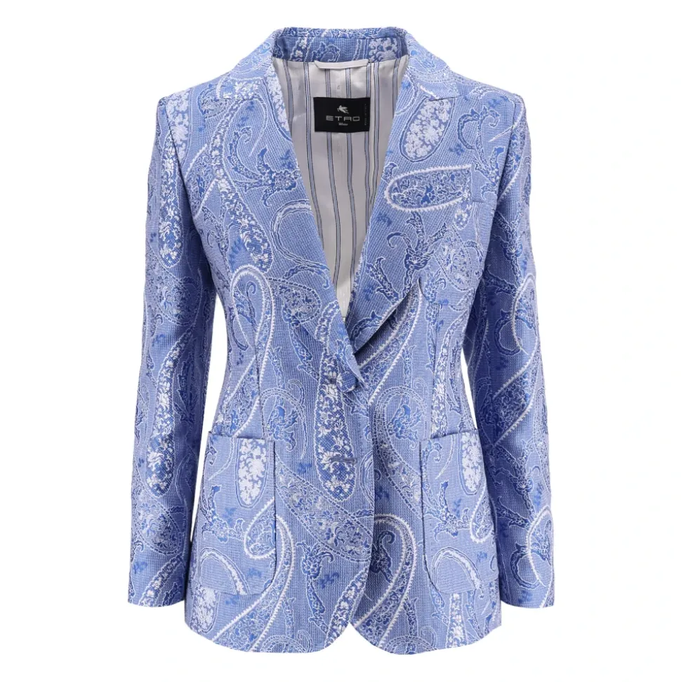 Blazer con estampado Paisley