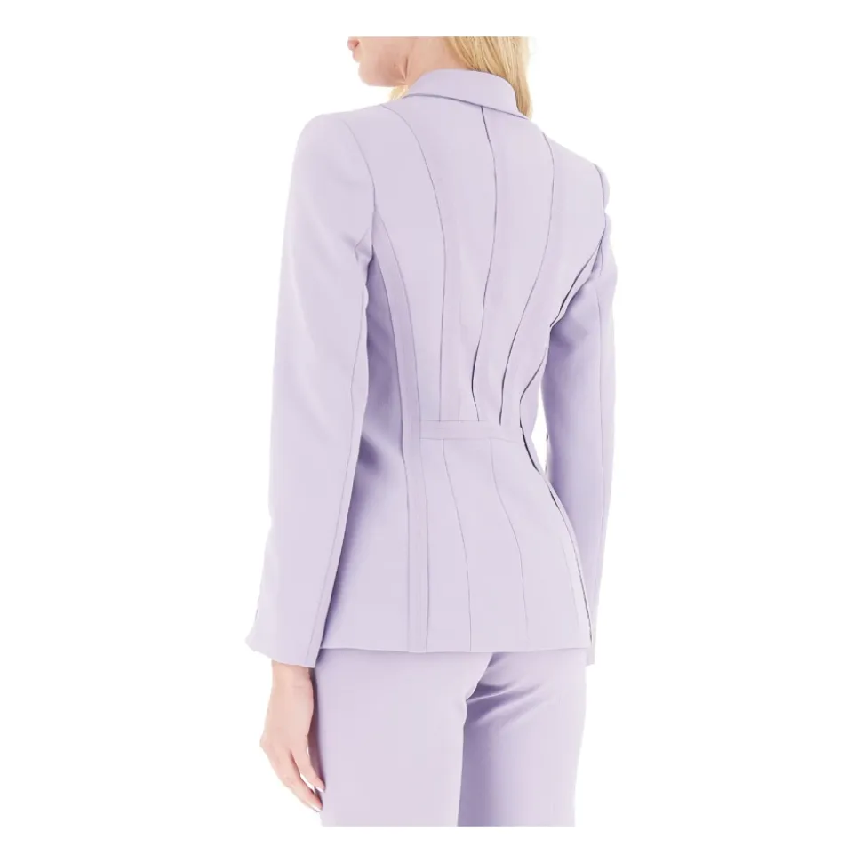 Blazer de Crepé Elástico de Doble Capa