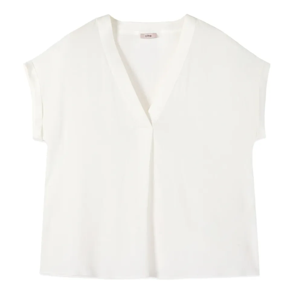 Blusa Bimateria con Mangas Kimono