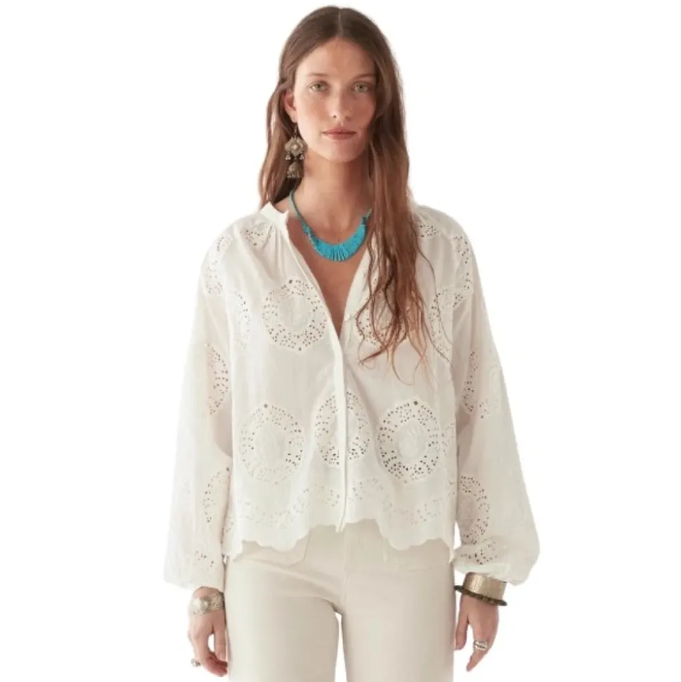 Blusa de Algodón Bordada