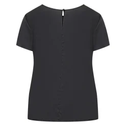 Blusa de satén de seda de manga corta