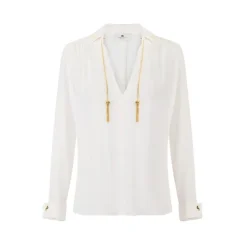 Blusa en Georgette con Detalles de Joyas