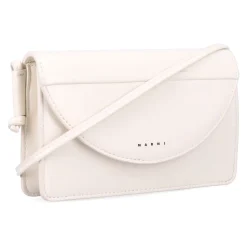 Bolso Bandolera Blanco Diseño Media Luna