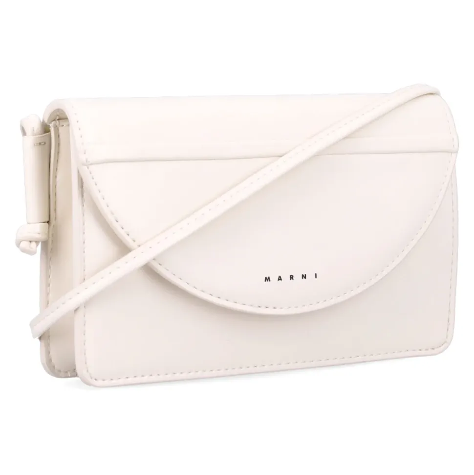 Bolso Bandolera Blanco Diseño Media Luna