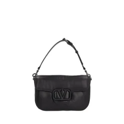 Bolso bandolera de cuero con logo V