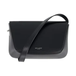 Bolso bandolera de cuero negro