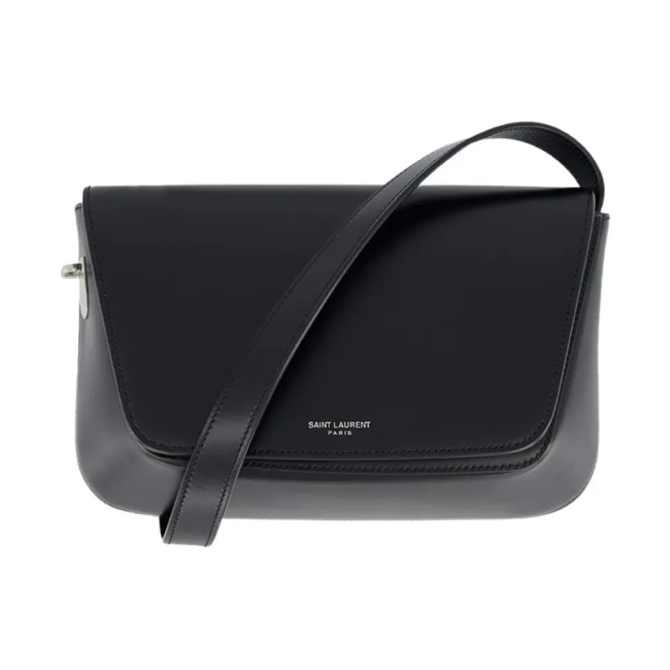 Bolso bandolera de cuero negro