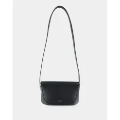 Bolso bandolera de cuero negro