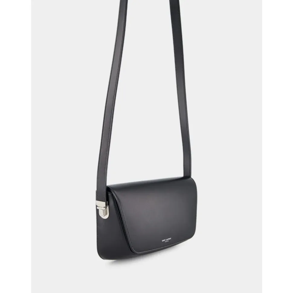 Bolso bandolera de cuero negro