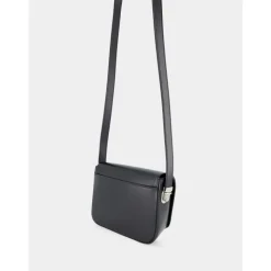 Bolso bandolera de cuero negro
