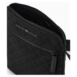 Bolso bandolera Jacquard Aquila con logo metálico