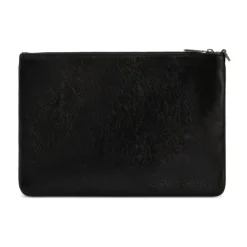 Bolso Clutch de Cuero con Logotipo