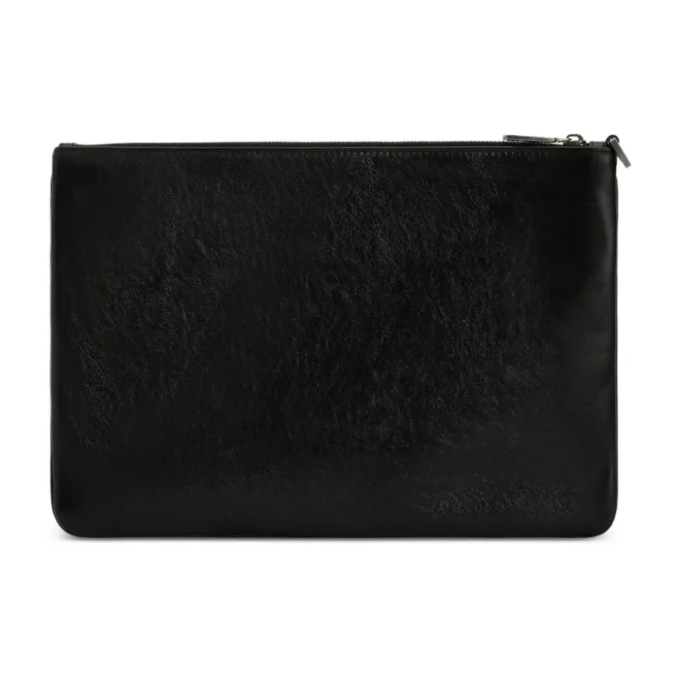 Bolso Clutch de Cuero con Logotipo