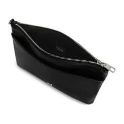 Bolso Clutch de Cuero con Logotipo