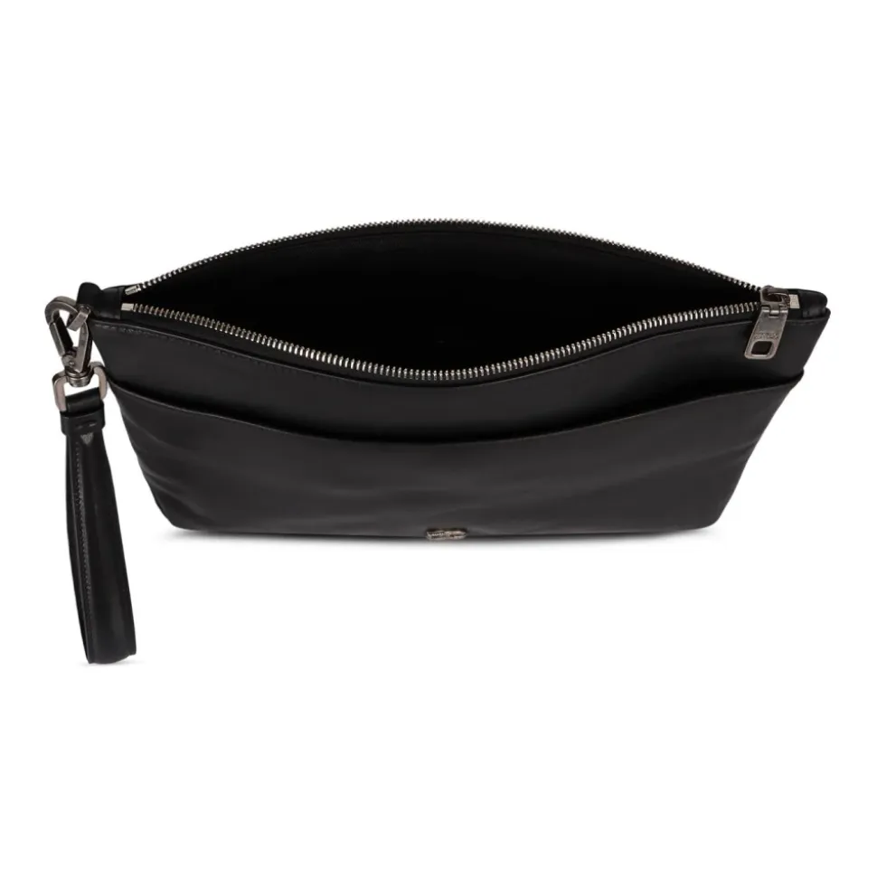 Bolso Clutch de Cuero con Logotipo