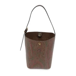 Bolso de cubo con estampado paisley