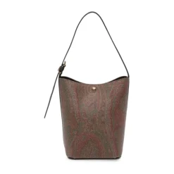Bolso de cubo con estampado paisley