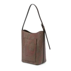 Bolso de cubo con estampado paisley