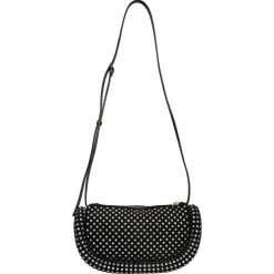 Bolso de piel y pedrería