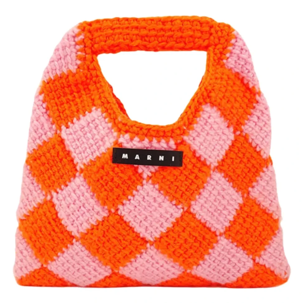 Bolso Infantil Bicolor de Crochet Tejido