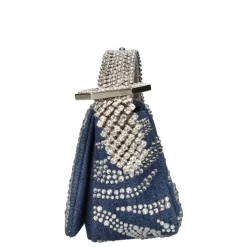 Bolso mini de tela con pedrería