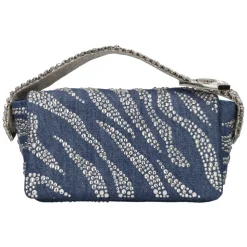 Bolso mini de tela con pedrería